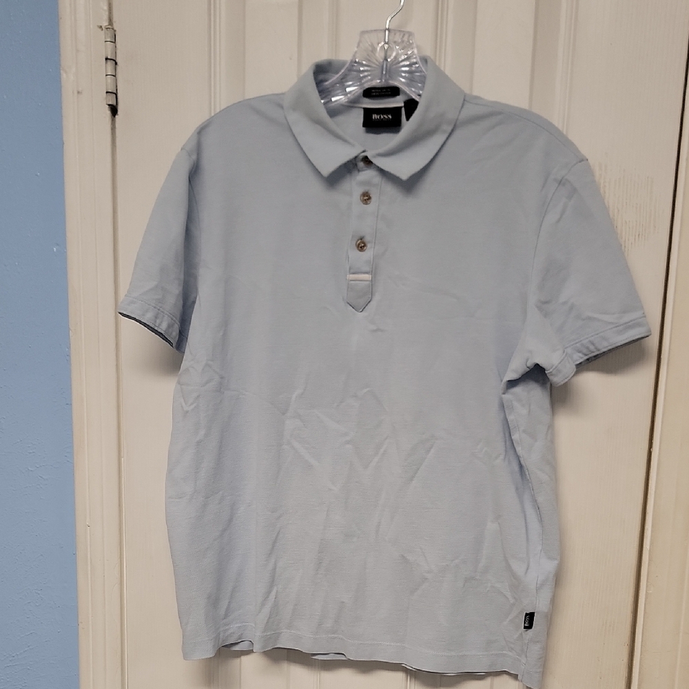 HUGO BOSS Sky Blue Polo Shirt for Men